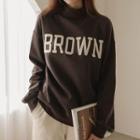 Brown Mock-neck Pullover