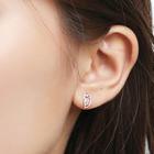 925 Sterling Silver Face Earring 1 Pair - Silver Earrings - One Size