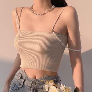 Strappy Knit Crop Top / Skinny Jeans
