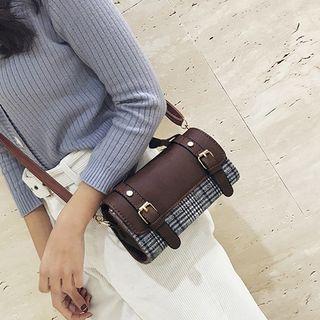 Two-tone Handbag With Strap