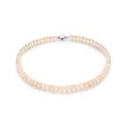 925 Sterling Silver Elegant Fashion Pink Freshwater Pearl Beaded Necklace Silver - One Size