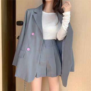 Lettering Blazer / Wide-leg Shorts