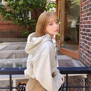 Charming Text Embroidered Hoodie