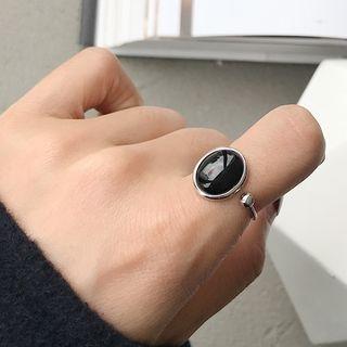 Agate 925 Sterling Silver Open Ring K478 - As Shown In Figure - One Size