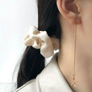 925 Sterling Silver Star Dangle Earring 1 Pair - Gold - One Size