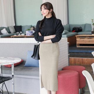Knit H-line Long Skirt