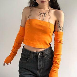 Set: Strapless Top + Oversleeves