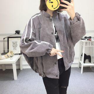 Stripe Side Buttoned Jacket