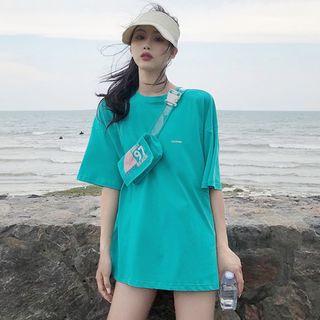 Set Of 2: Short-sleeve T-shirt + Sling Bag