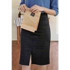 Slit-hem Plaid H-line Skirt