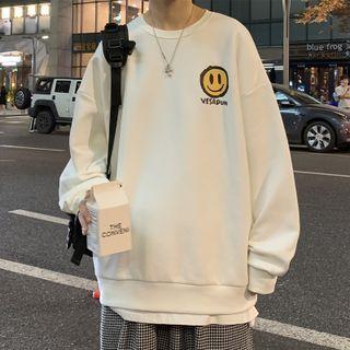 Long-sleeve Smiley Face Sweatshirt