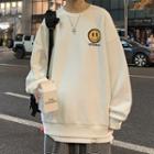 Long-sleeve Smiley Face Sweatshirt
