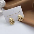 Alloy Interlocking Hoop Dangle Earring 1 Pair - Earrings - Gold - One Size