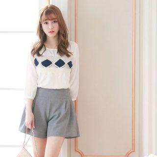 Colour Block Lace Panel Top