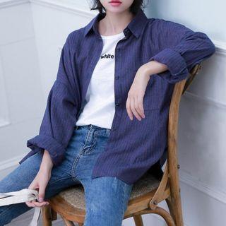 Striped Shirt Purple - One Size