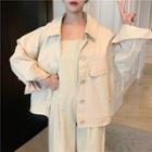 Loose-fit Long-sleeve Button Jacket