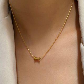 Titanium Steel Necklace E459 - Gold - One Size