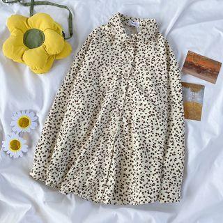 Floral Shirt Shirt - Brown Floral - Almond - One Size