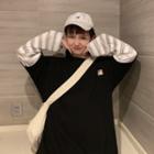 Mock Two Piece Panel Cartoon Embroidered Long-sleeve T-shirt