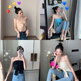 Tie-accent Crop Tube Top