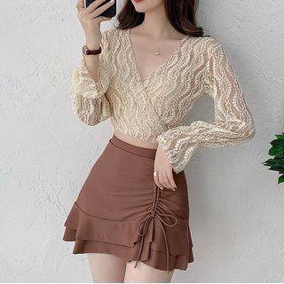 Lace Drawstring Bikini