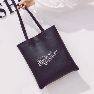 Letter Embroidered Tote