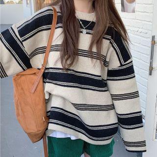 Striped Sweater Stripe - Almond - One Size