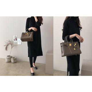 Square-neck Midi Suspender Dress