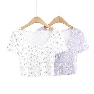 Floral Cropped T-shirt
