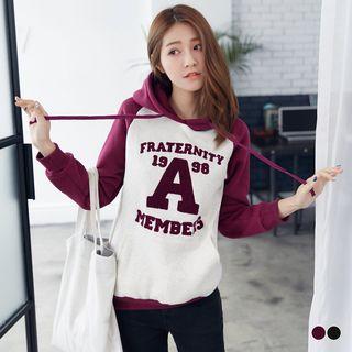 Letter A Graphic Raglan Hoodie