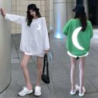 Reflected Moon Printed Sweatshirt