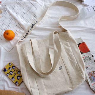 Planet Print Canvas Tote