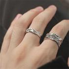Set Of 2: Geometry Open Ring Set Of 2 - Silver - One Size