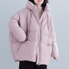 Zip Padded Jacket Pink - One Size