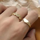 Alloy Heart Open Ring E71 - Gold Love Ring & Case - One Size