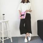 Cropped Short-sleeve Polo Shirt