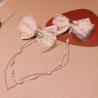 Lace Bow Hair Clip Bow - Off-white - One Size
