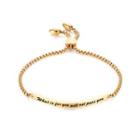 Simple Fashion Plated Gold Geometric Strip 316l Stainless Steel Bracelet Rose Gold - One Size