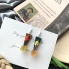 Miniature Human Wooden Dangle Earring