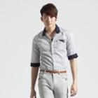 3/4-sleeve Check Shirt