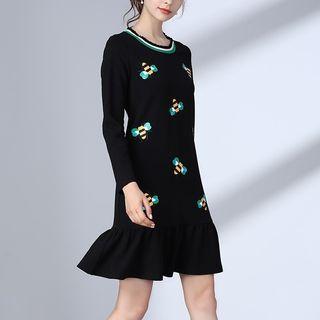 Bee Print A-line Dress