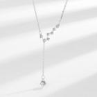 S925 Sterling Silver Rhinestone Necklace Necklace - Rhinestone - Silver - One Size