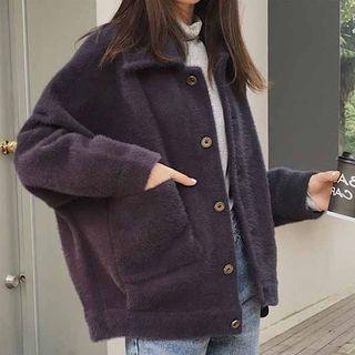 Long Sleeve Faux-fur Jacket