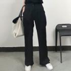 Asymmetric Straight Cut Dress Pants