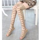 Over The Knee Lace Up Sandals Boots