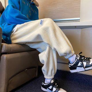 Fleece Wide-leg Jogger Sweatpants