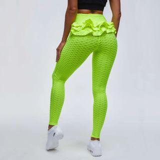 Ruffle Trim Yoga Pants