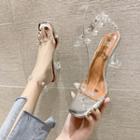 High-heel Transparent Embellished Sandals