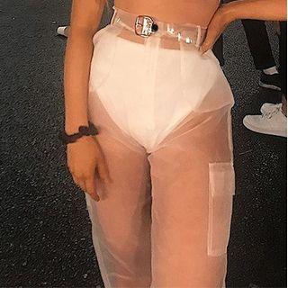 High Waist Sheer Mesh Pants