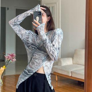 Tie-dyed Slited Light T-shirt